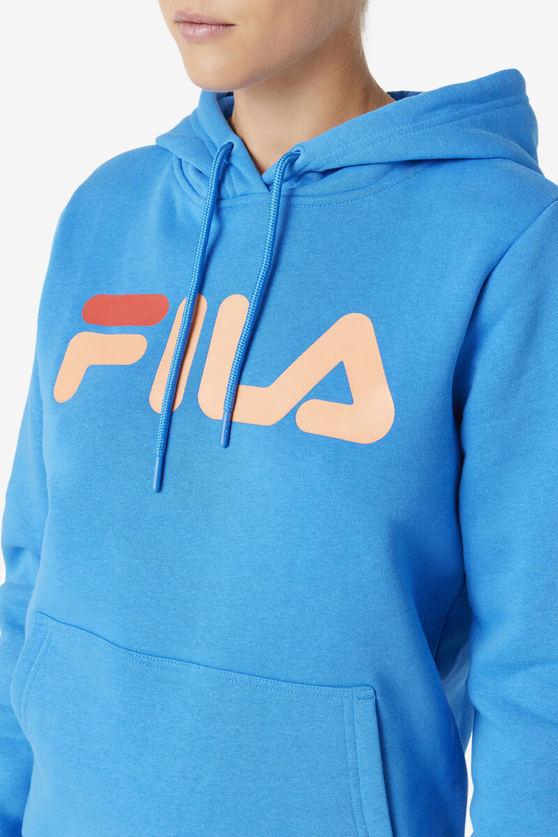 Blue / Orange Women's Fila Lucy Hoodie Hoodies | x3WBNr3foNx