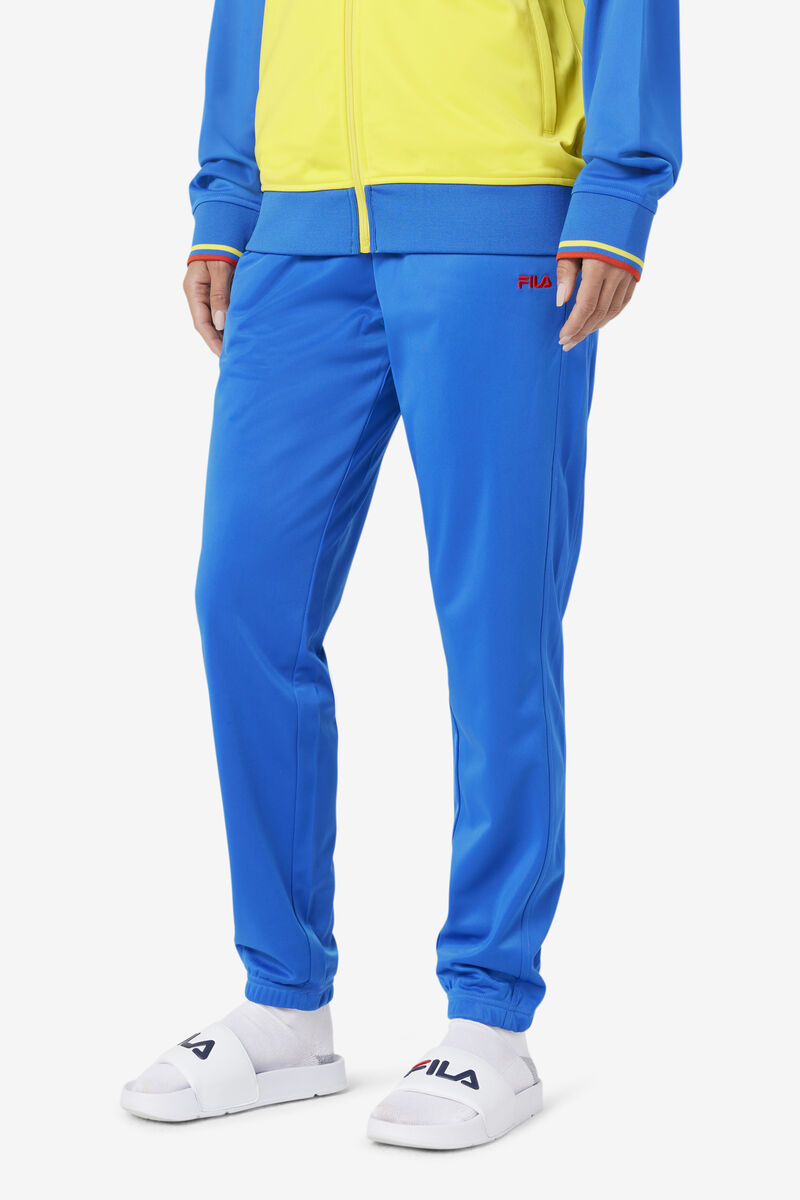 Blue / Red Men's Fila Colombia Track Pant Pants | C1ZkWA7ZKAq