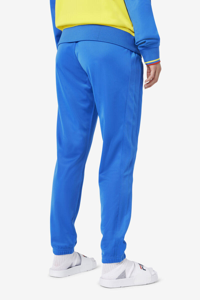 Blue / Red Men's Fila Colombia Track Pant Pants | C1ZkWA7ZKAq