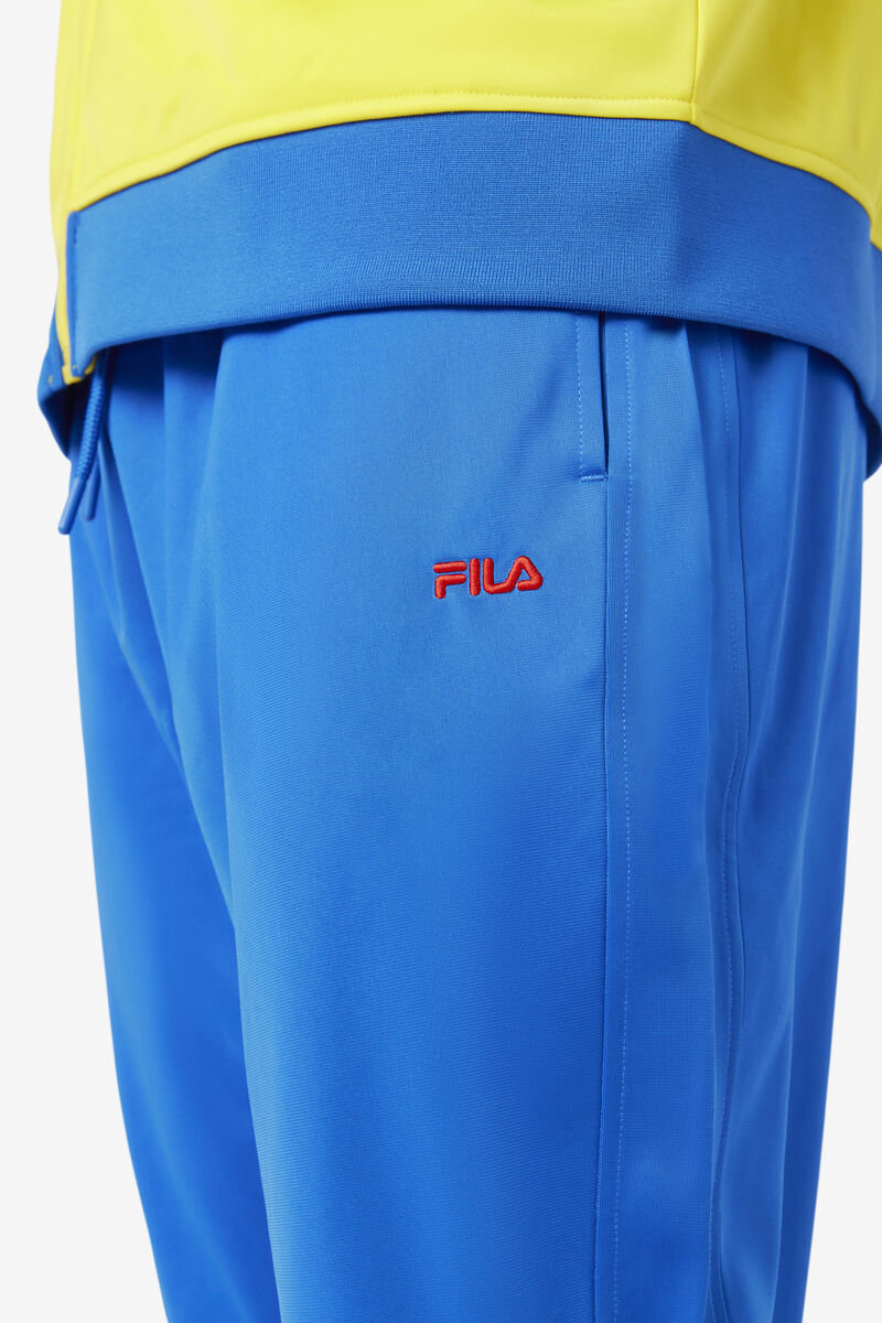 Blue / Red Men's Fila Colombia Track Pant Pants | C1ZkWA7ZKAq