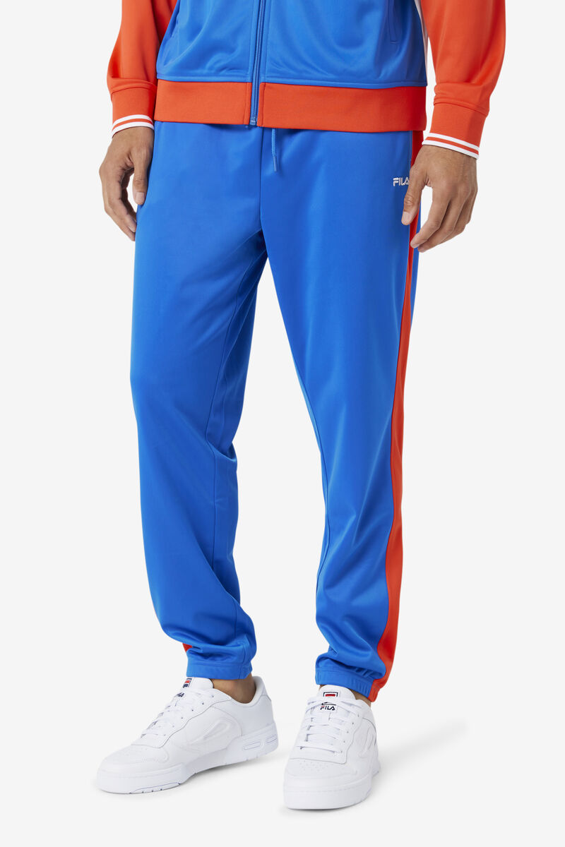 Blue / Red Men's Fila Cuba Pant Tracksuits | kROafW2g6Gw