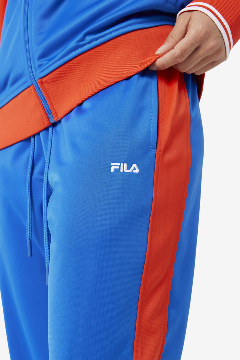 Blue / Red Men's Fila Cuba Pant Tracksuits | kROafW2g6Gw