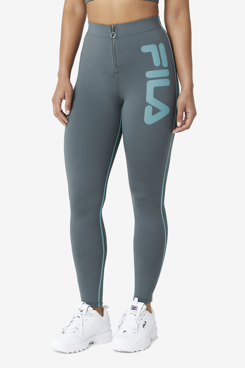 Blue Turquoise Women's Fila Harleen High Rise Legging Leggings | GluLrsgtRtv