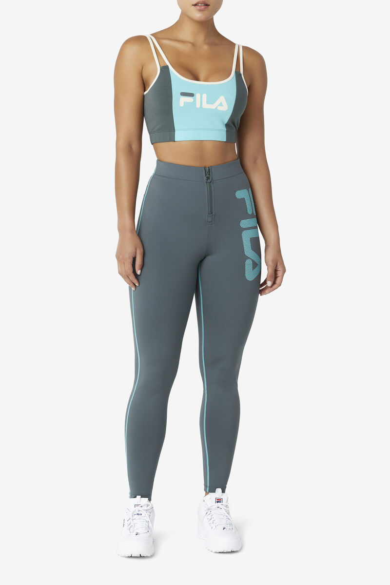 Blue Turquoise Women's Fila Harleen High Rise Legging Leggings | GluLrsgtRtv