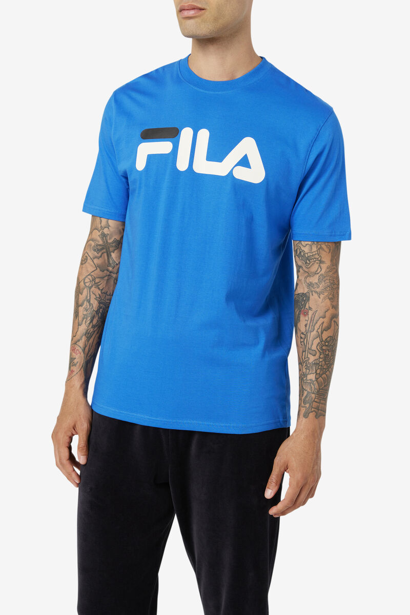 Blue / White / Black Men's Fila Eagle T Shirts | wVPCcUI4Nzs