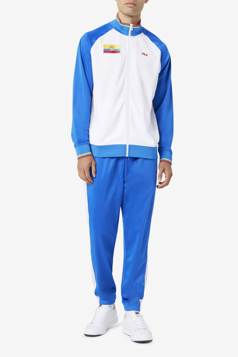 Blue / White / Red Men's Fila Ecuador Track Pant Tracksuits | lGkPGS4OIj3