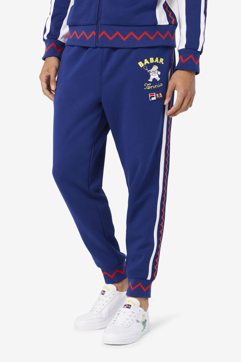 Blue / White Women's Fila Fila X Rb Babar Evertt Jogger Tracksuits | 8Ce2HSoehUc