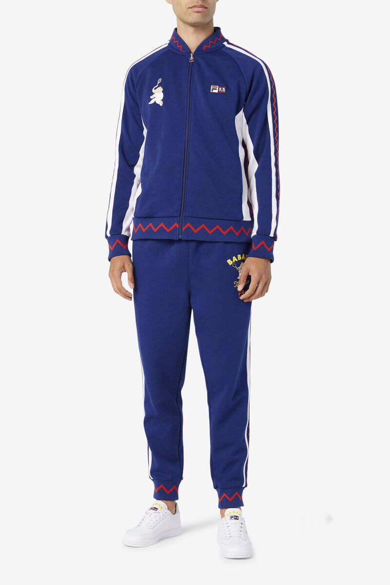 Blue / White Women's Fila Fila X Rb Babar Iggy Jacket Tracksuits | wDwhE1hycRx