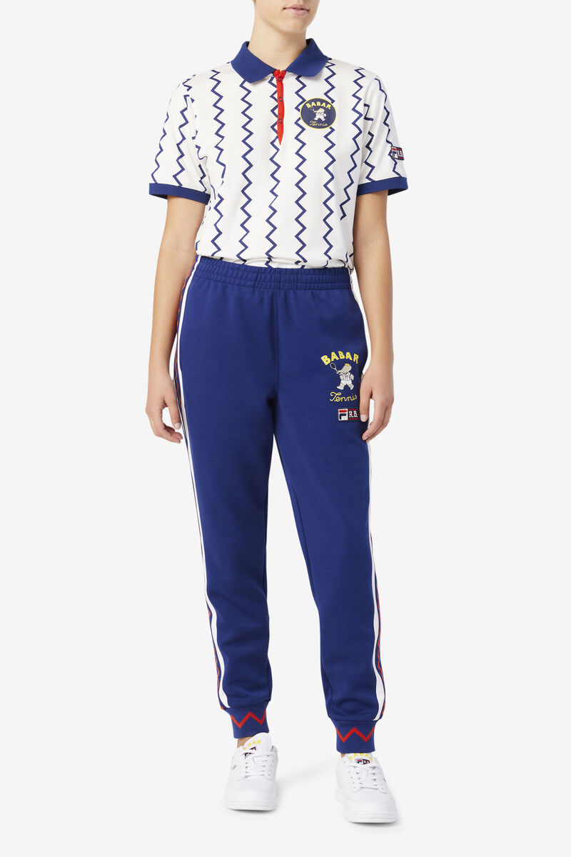 Blue / White Women's Fila Fila X Rb Babar Evertt Jogger Pants | xlHCvPr7EKm