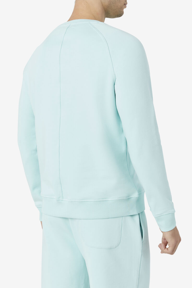 Blue Women's Fila Logan Crewneck Sweatshirts | oUNzxeWe4T5