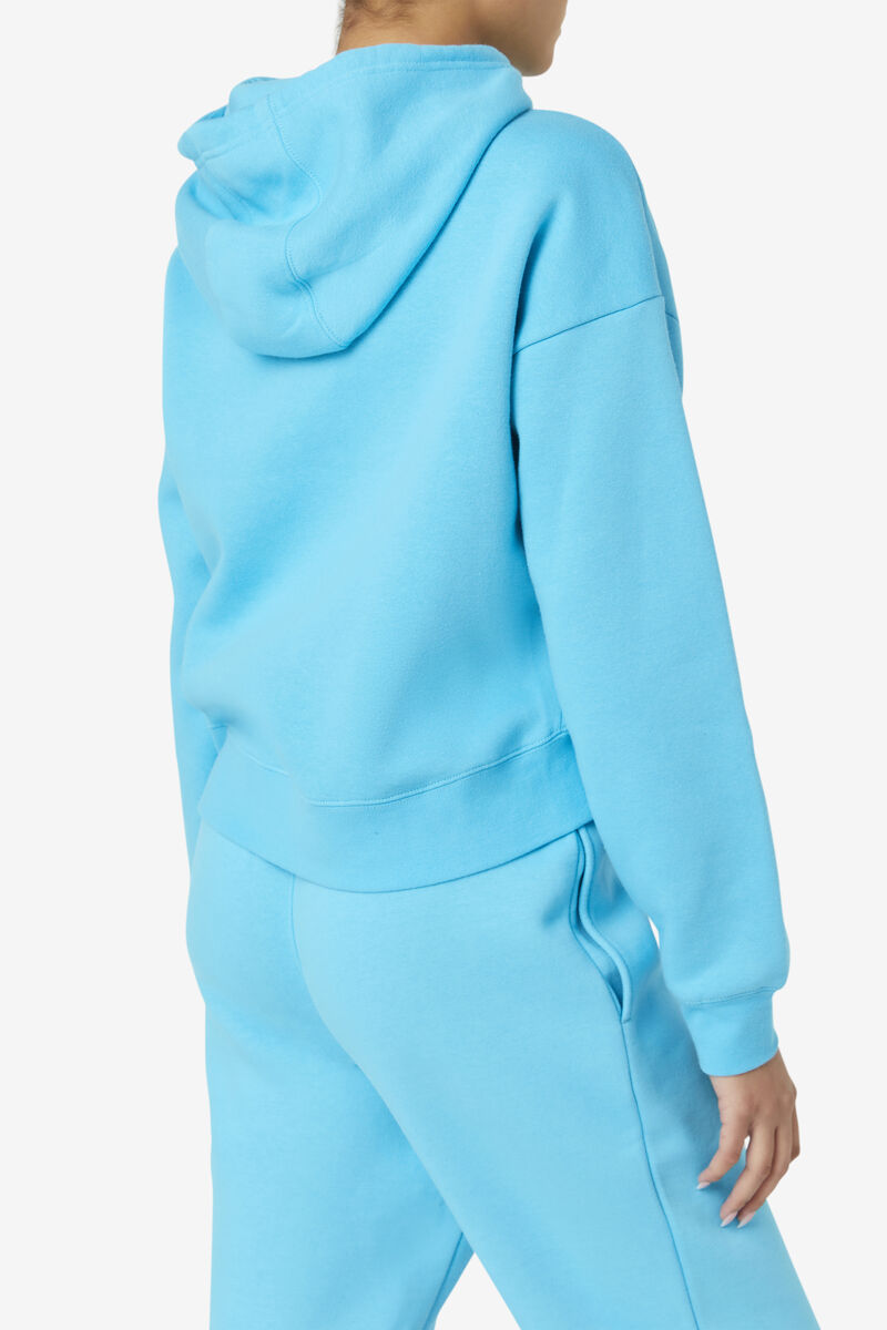 Blue Women's Fila Marina Hoodie Hoodies | dXu69Y3Kby8