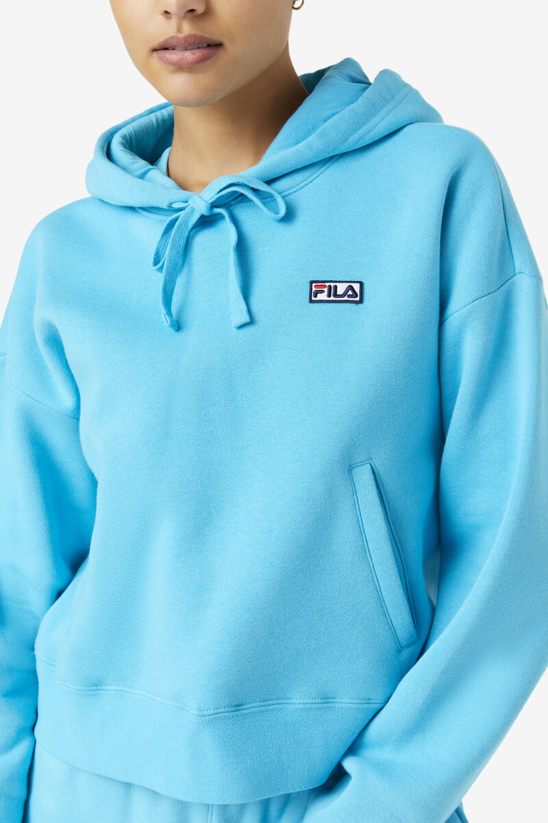 Blue Women's Fila Marina Hoodie Hoodies | dXu69Y3Kby8