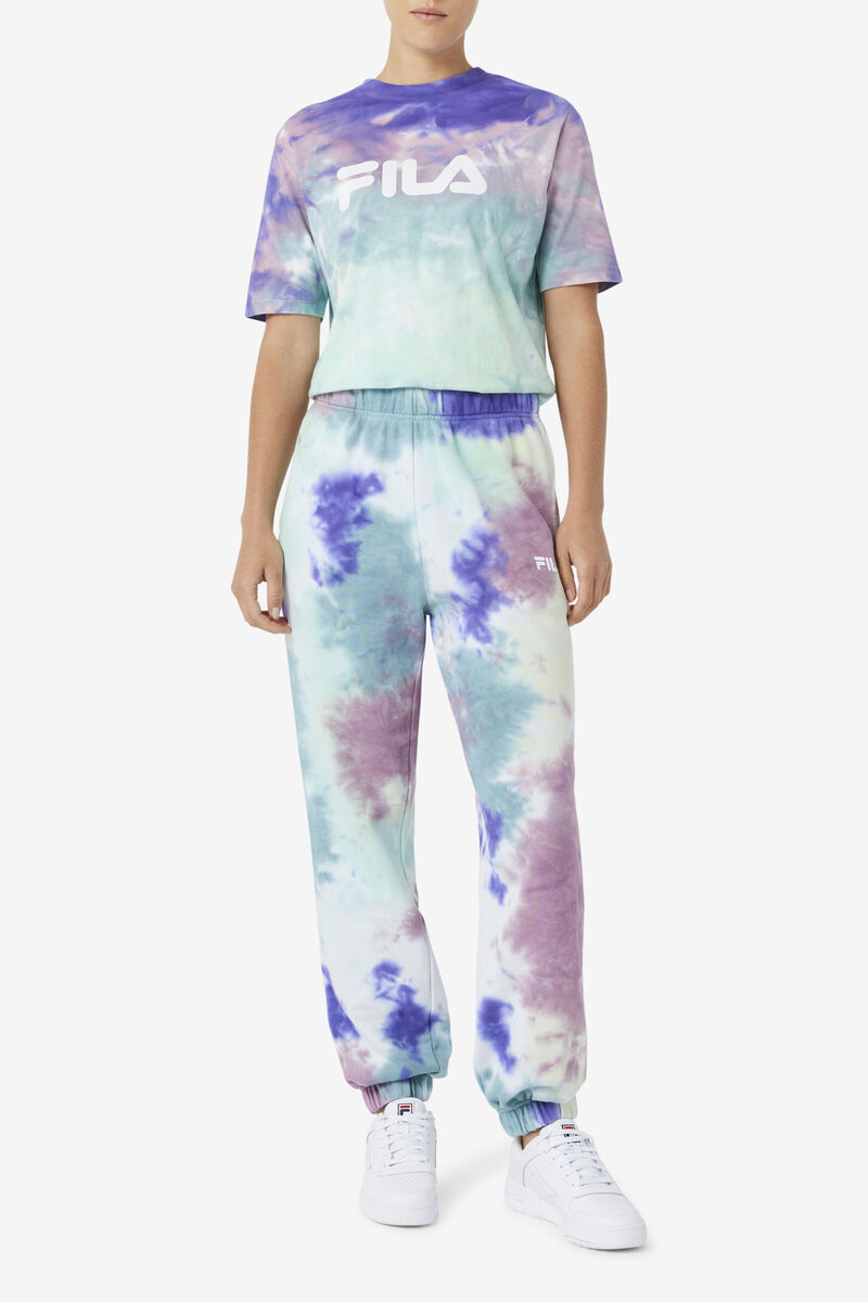 Blue Women's Fila Raleigh Tie Dye Jogger Pants | iMDG8iYERJI