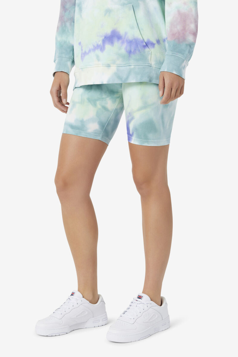 Blue Women's Fila Taima Tie Dye Bike Short Shorts | 7XWZdSESs5B