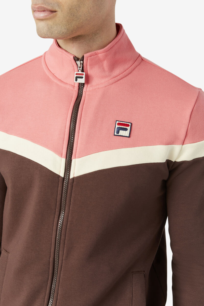 Brown Men's Fila Flint Track Jacket Tracksuits | dVSMJWyYpF5