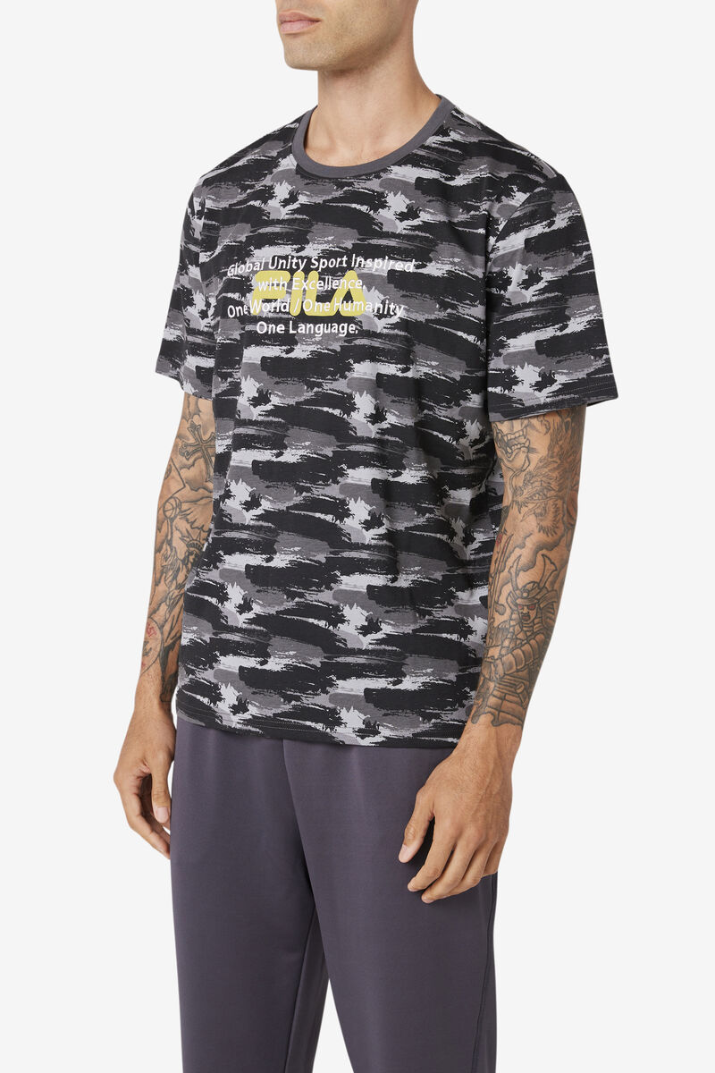 Camo Men's Fila Pepacton T Shirts | yYJSJepQNHu