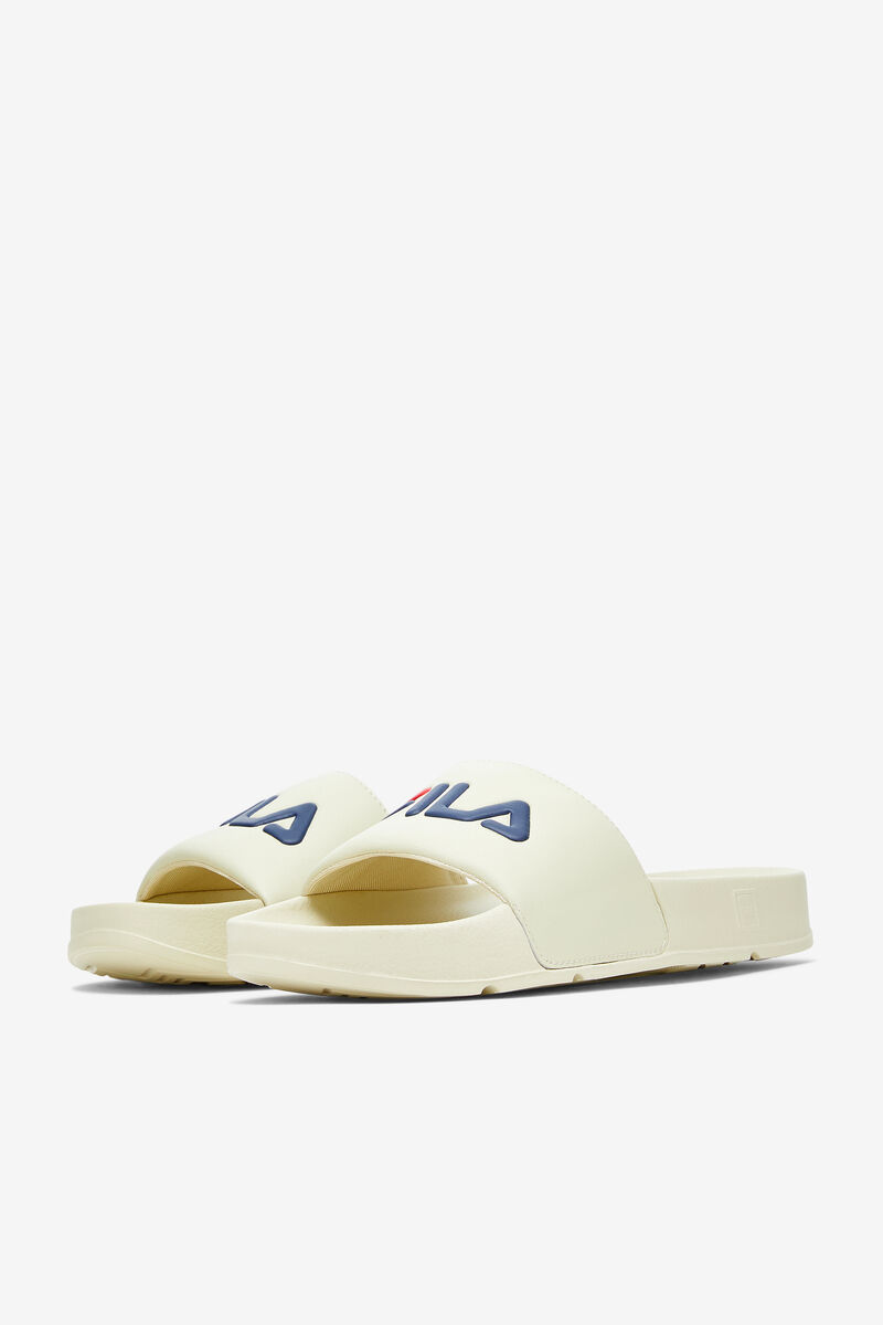 Cream / Navy / Red Men's Fila Drifter Sandals | InzhmiTNfIN