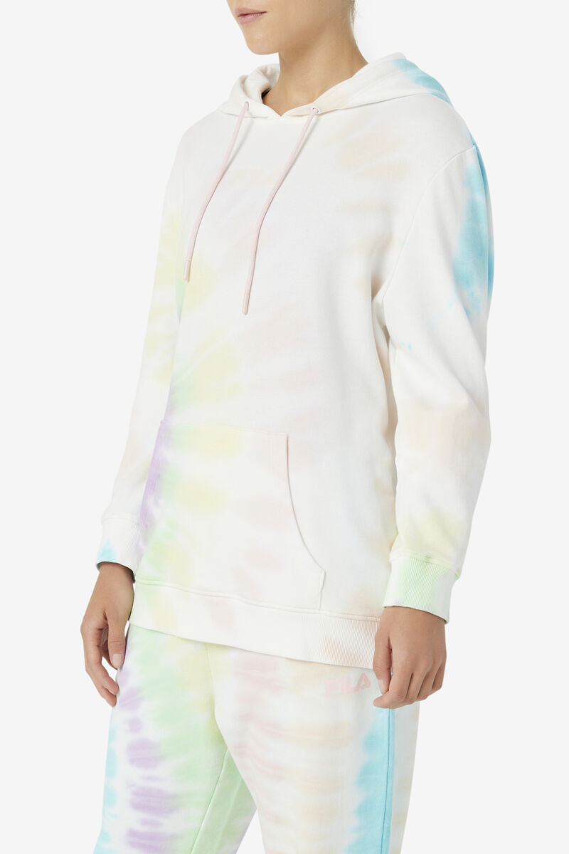 Cream Women's Fila Aerolynn Tie Dye Hoodie Hoodies | cOu4dvaACZx