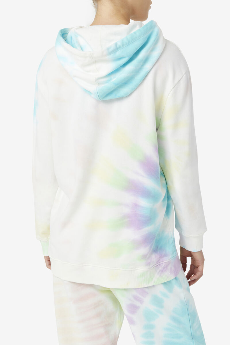 Cream Women's Fila Aerolynn Tie Dye Hoodie Hoodies | cOu4dvaACZx