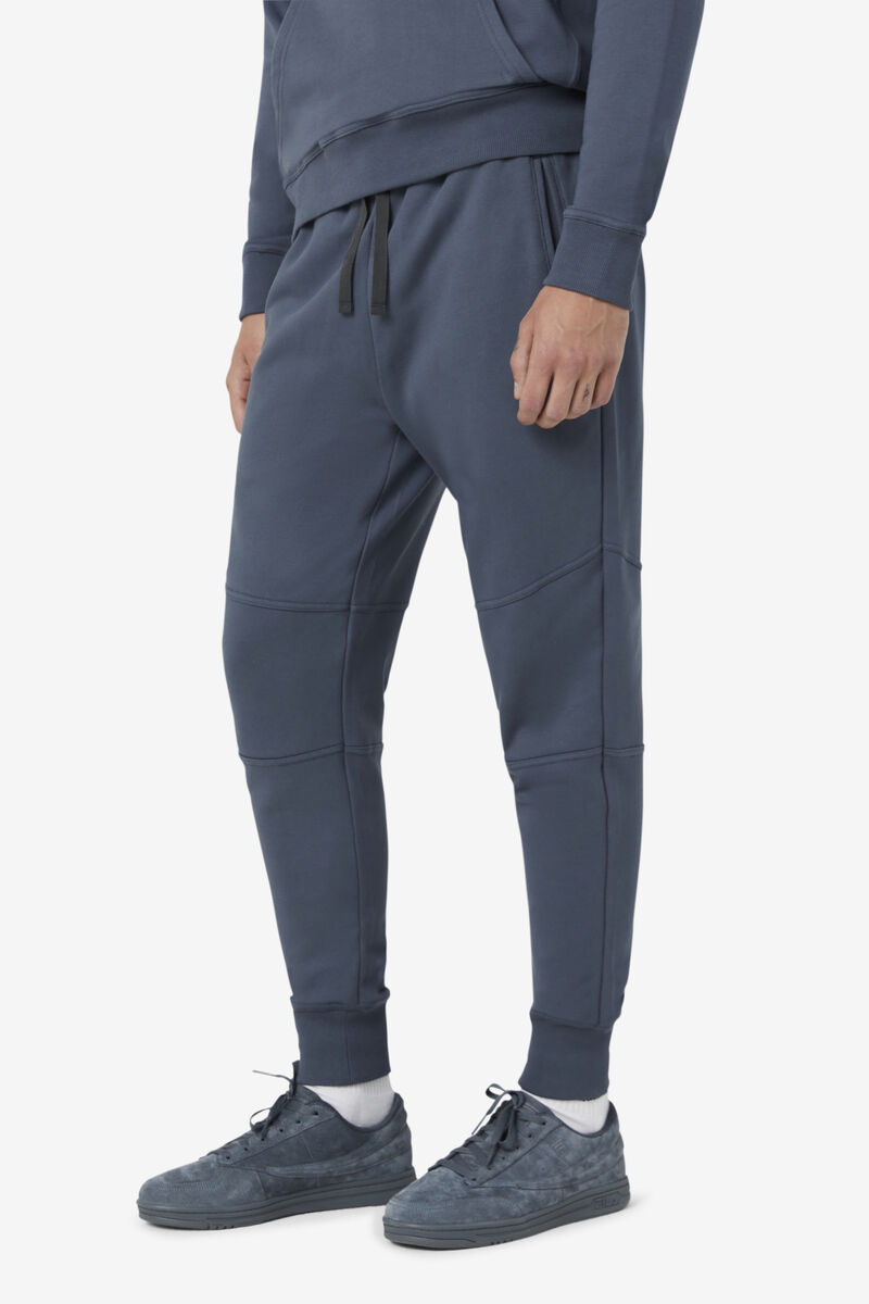 Dark Blue Men's Fila Freya Jogger Pants | C1O1KRCnE3f