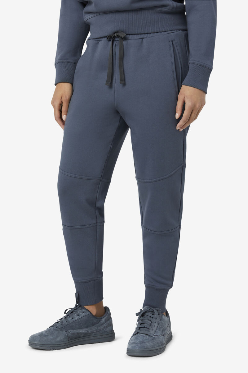 Dark Blue Men's Fila Freya Jogger Pants | C1O1KRCnE3f