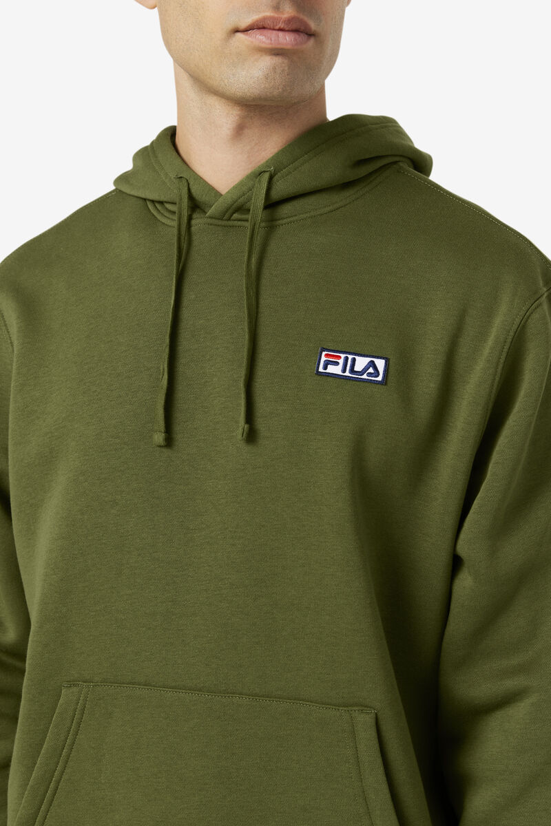 Dark Green Men's Fila Algot Hoodie Hoodies | SVpmdvAxmdv