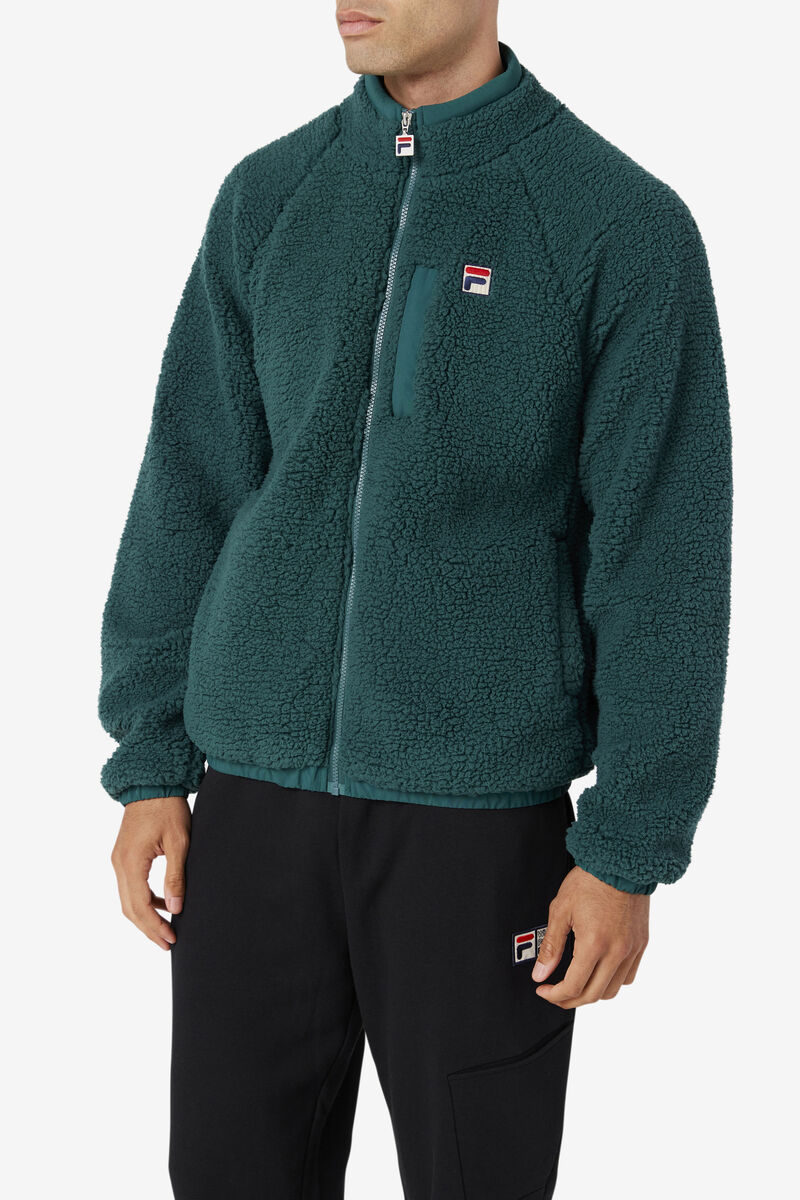 Dark Green Men's Fila Yuri Jacket Jackets | 1e5t12H6fwn