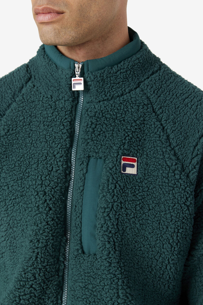 Dark Green Men's Fila Yuri Jacket Jackets | 1e5t12H6fwn