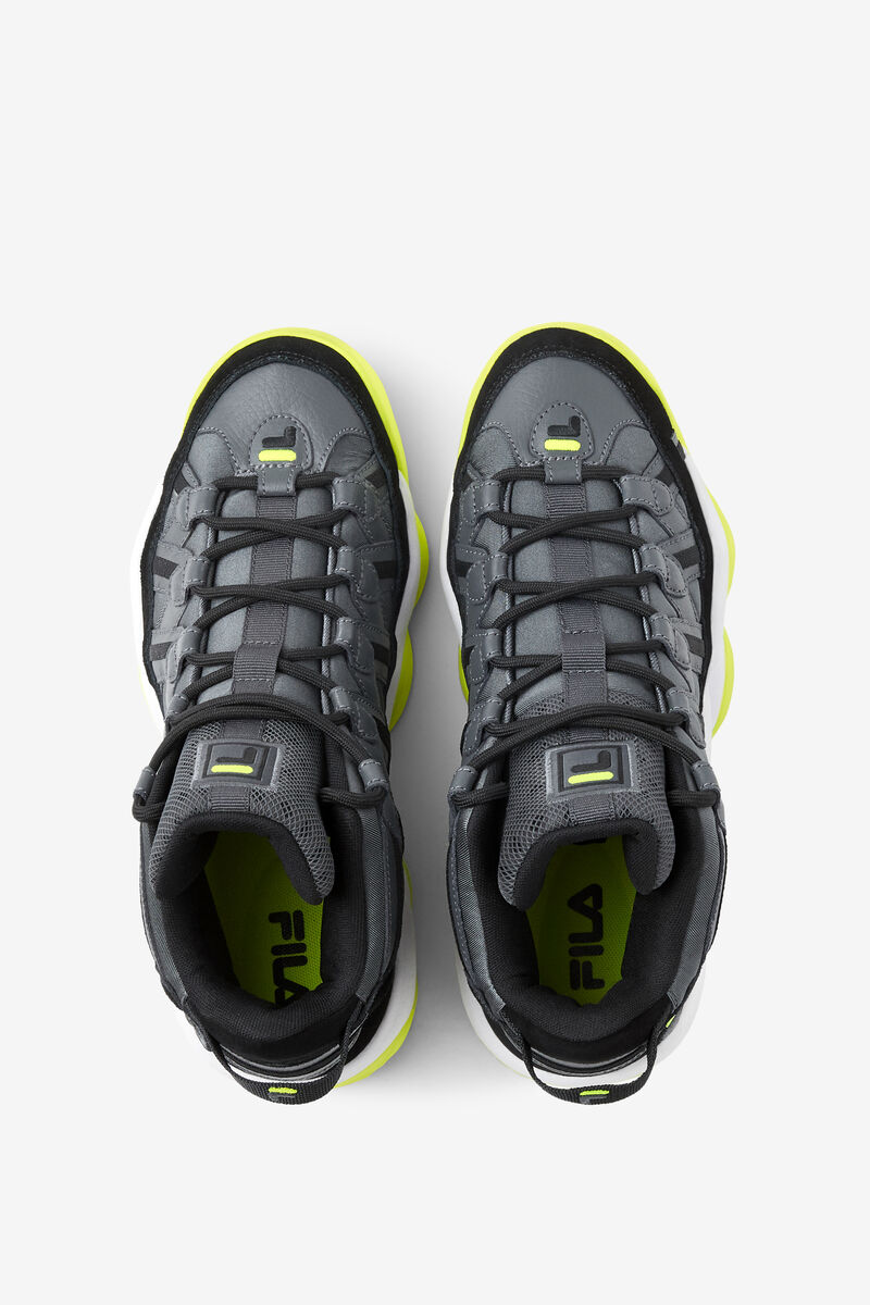 Dark Grey / Black / Yellow Men's Fila Jerry Stackhouse Spaghetti Trainers | Fila Trainers | QnIU7xPa