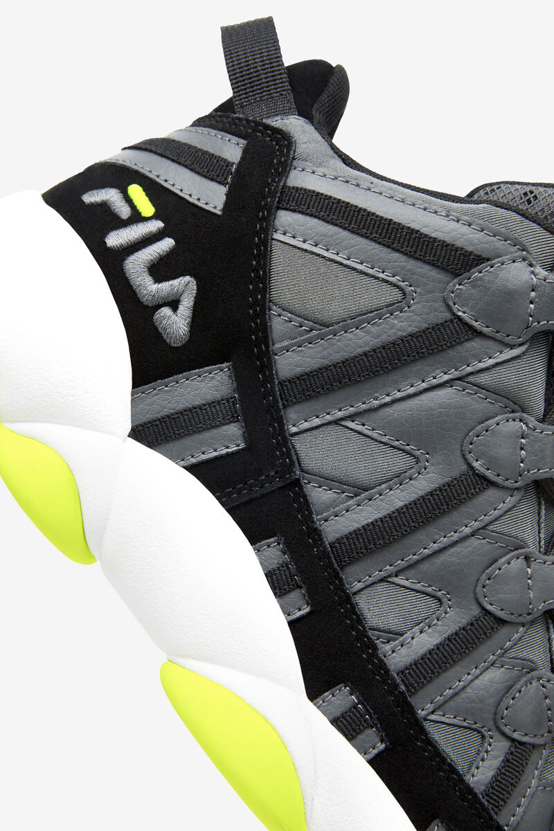 Dark Grey / Black / Yellow Men's Fila Jerry Stackhouse Spaghetti Trainers | Fila Trainers | QnIU7xPa