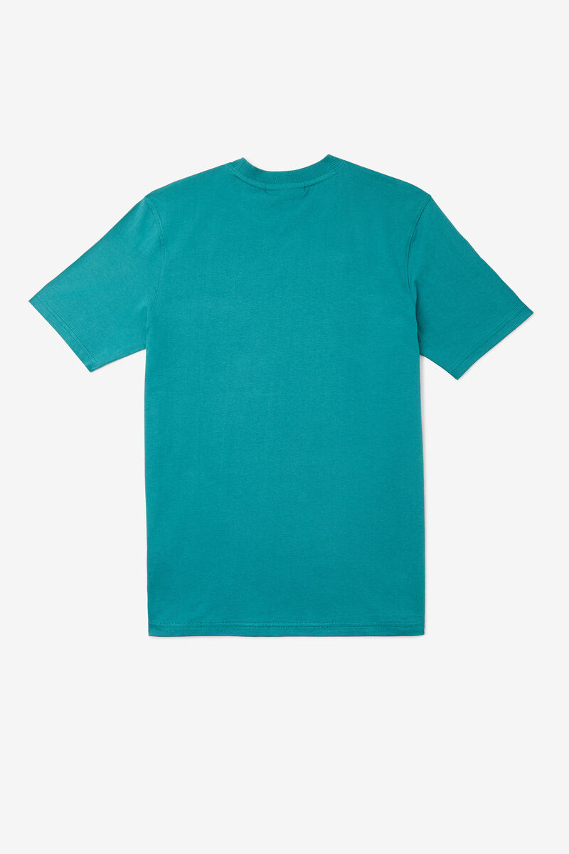 Dark Turquoise / White Men's Fila Eagle T Shirts | ORss5O1K3Ip