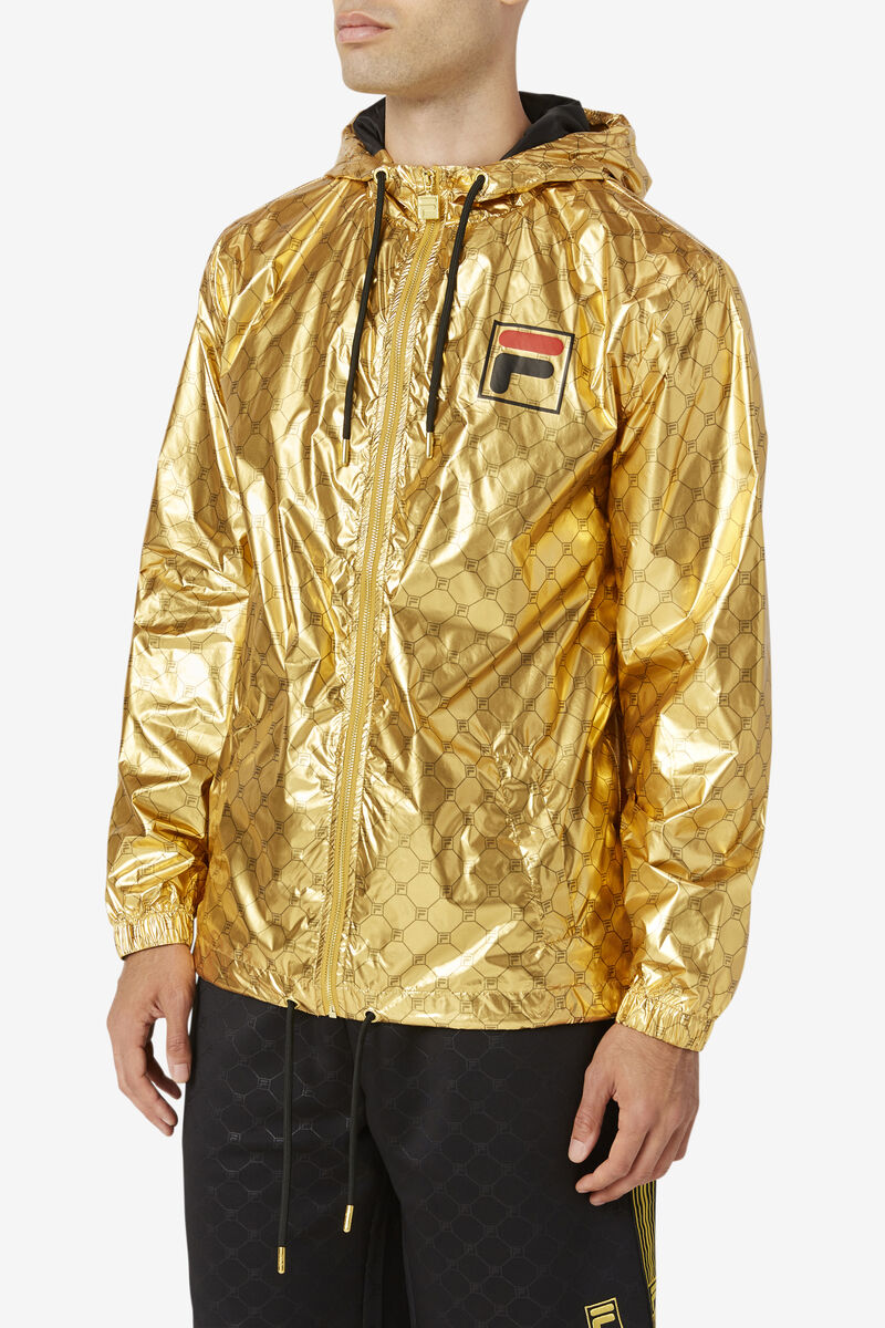 Gold Men's Fila Gustas Long Wind Jacket Jackets | res3l4G9KU9