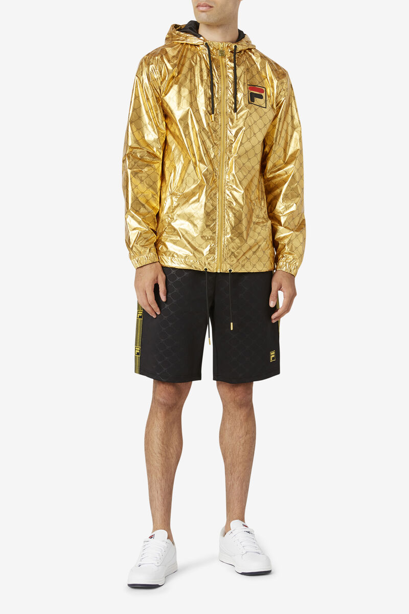 Gold Men's Fila Gustas Long Wind Jacket Jackets | res3l4G9KU9