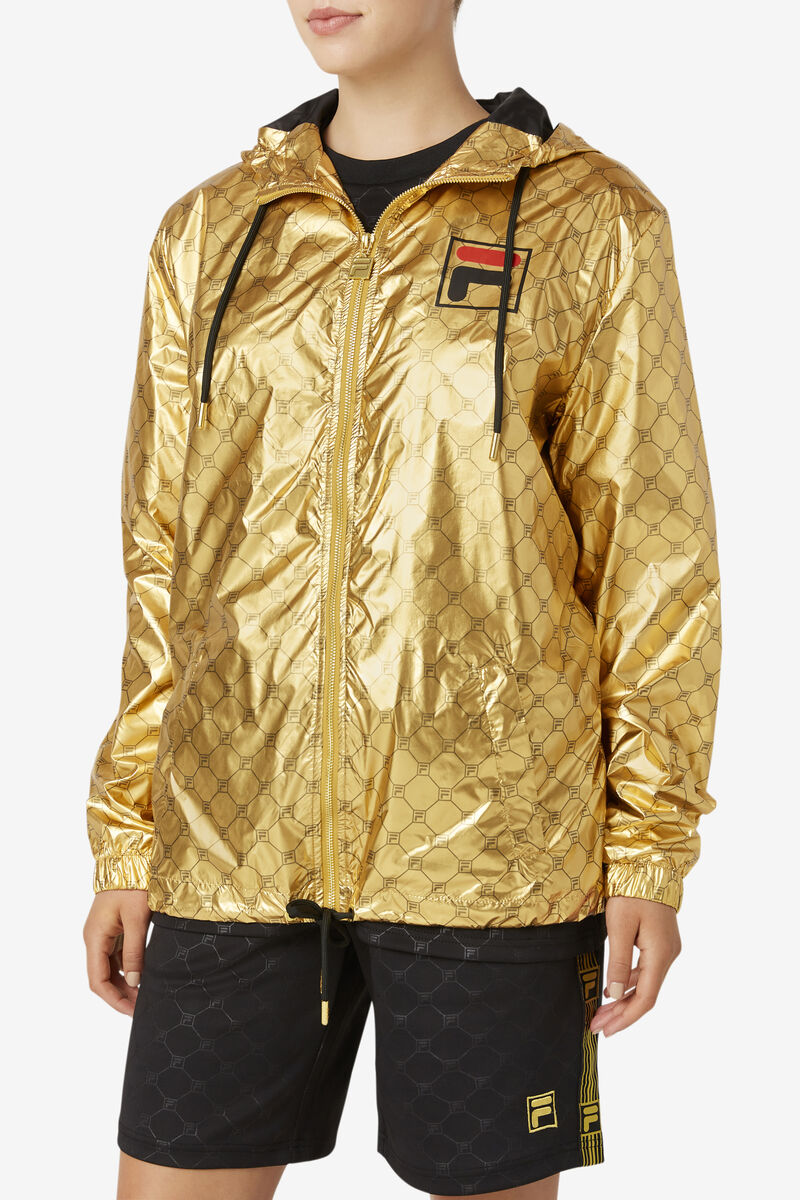 Gold Men's Fila Gustas Long Wind Jacket Jackets | res3l4G9KU9