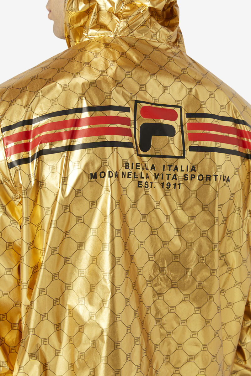 Gold Men's Fila Gustas Long Wind Jacket Jackets | res3l4G9KU9