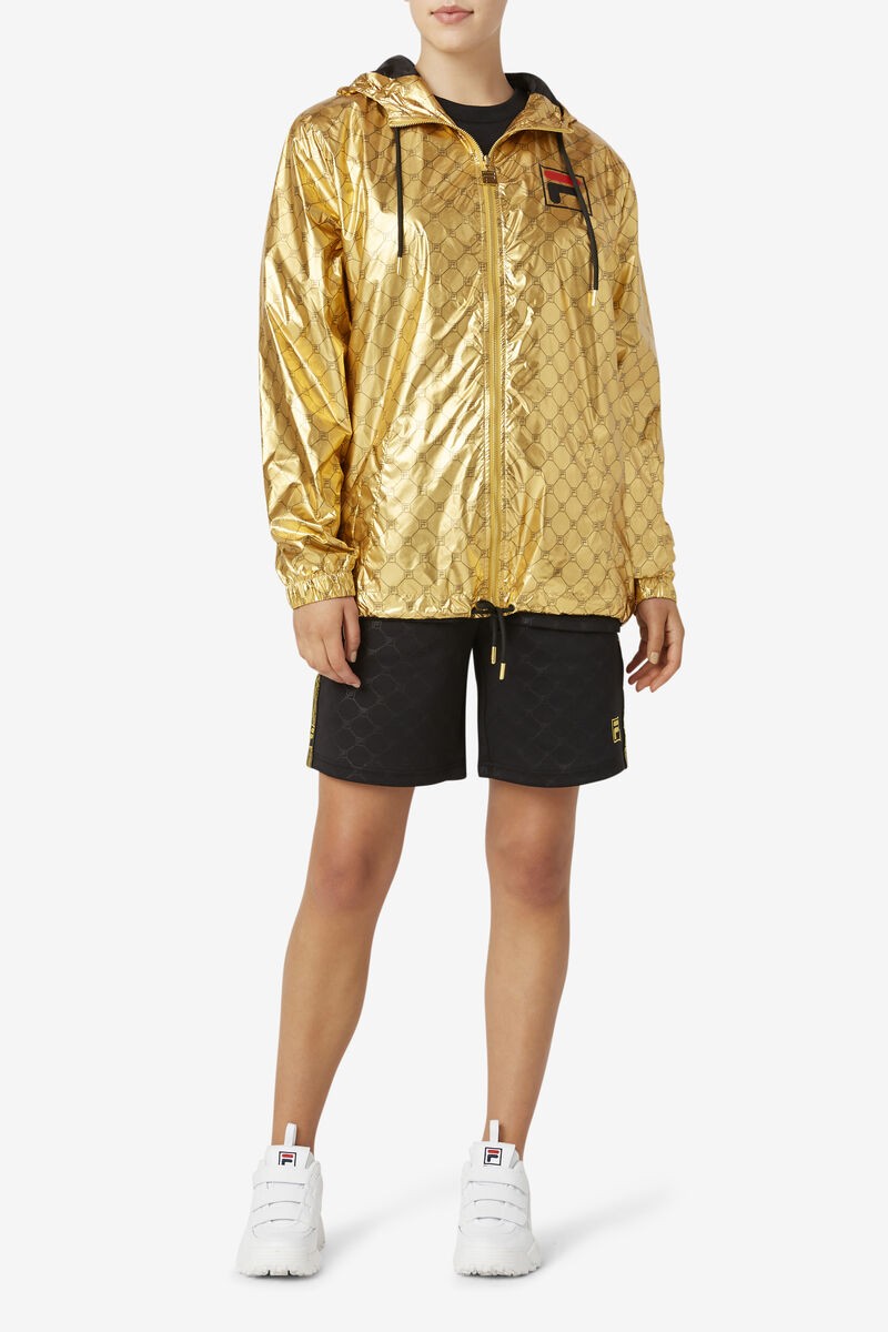 Gold Men's Fila Gustas Long Wind Jacket Jackets | res3l4G9KU9