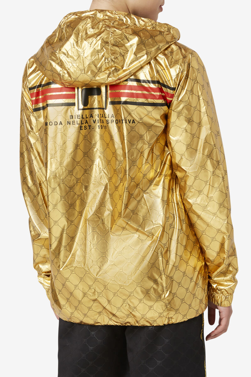 Gold Men's Fila Gustas Long Wind Jacket Jackets | res3l4G9KU9