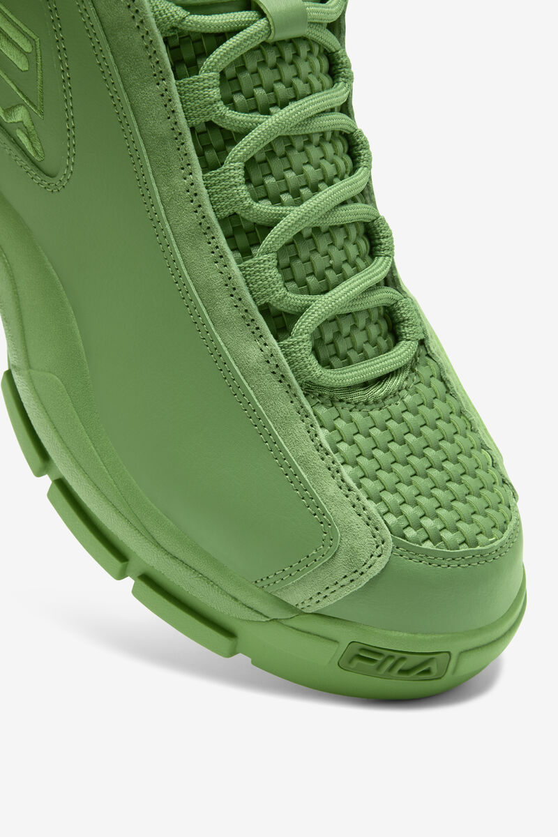 Green / Green / Green Men's Fila Grant Hill 2 Woven Basketball Shoes | DU9WaoPVSt2