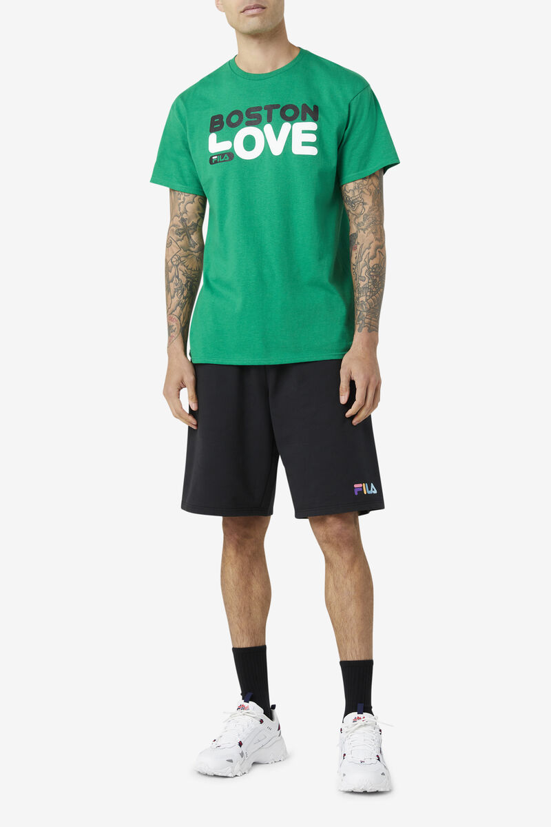 Green Men's Fila Boston Love T Shirts | CQxHG2iHbln