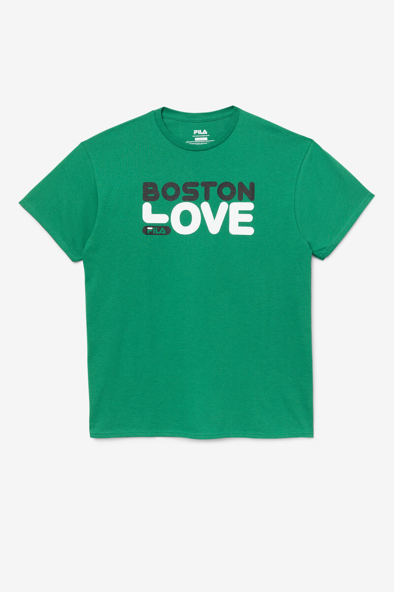 Green Men\'s Fila Boston Love T Shirts | CQxHG2iHbln