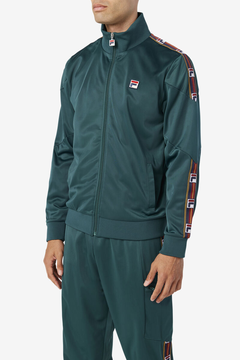 Green Men's Fila Carson Track Jacket Outerwear | FY6kZuuDcGh