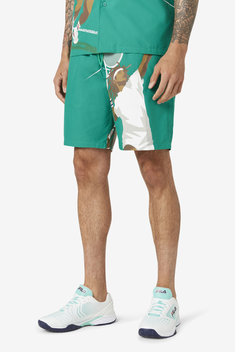 Green Men's Fila Cook Seersucker Short Shorts | AQqzoz2oAwr