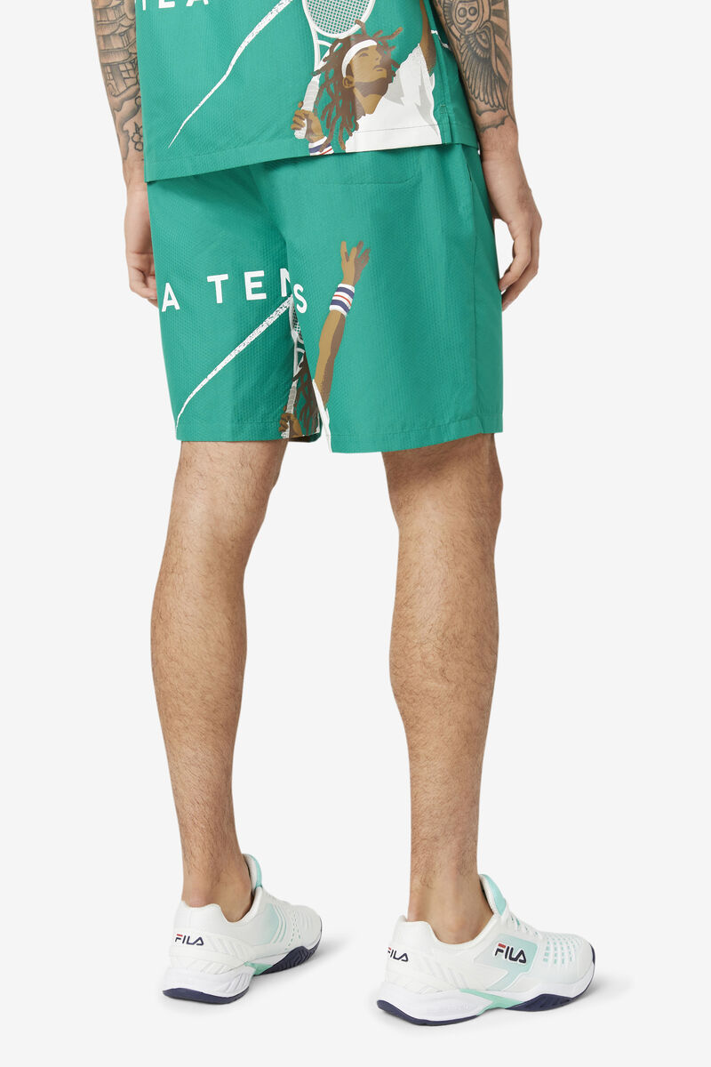 Green Men's Fila Cook Seersucker Short Shorts | AQqzoz2oAwr