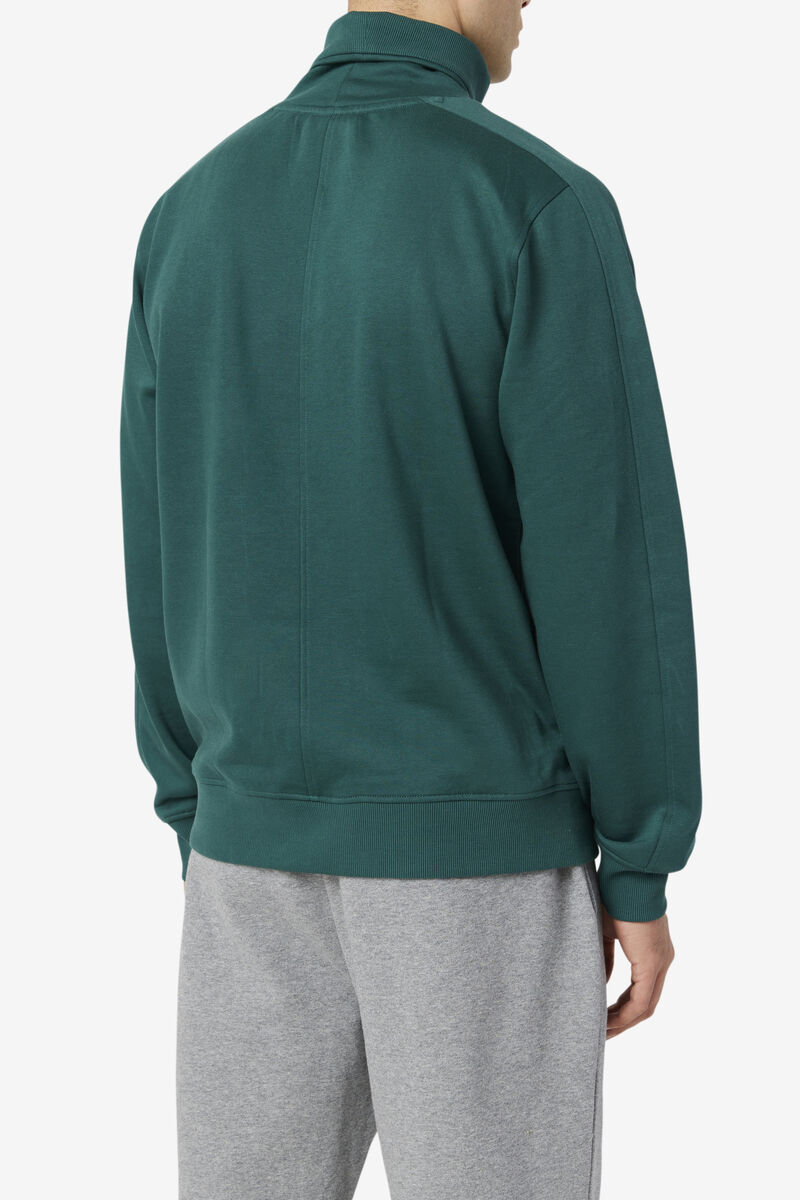 Green Men's Fila Noah Fleece Turtleneck Sweatshirts | GRKySiefX2j