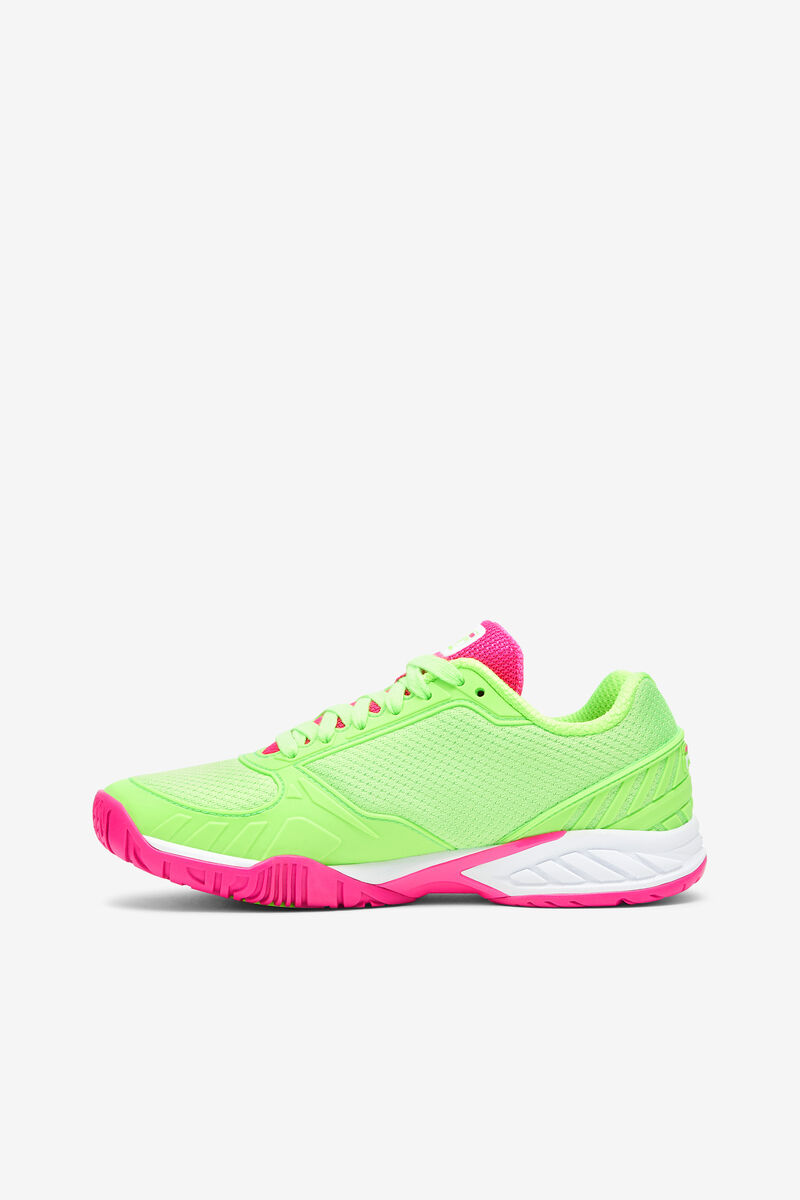 Green / White / Pink Women's Fila Wo Volley Zone Sport Shoes | qBuHsYj6nVr