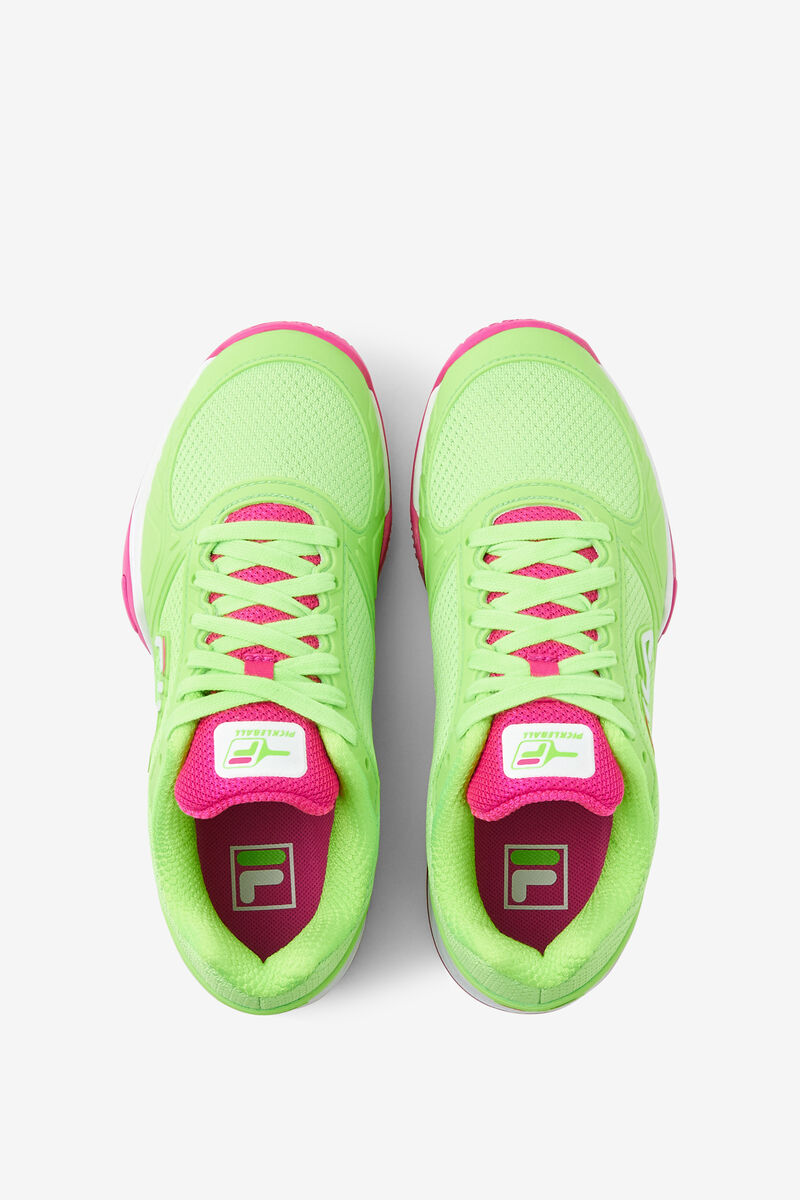 Green / White / Pink Women's Fila Wo Volley Zone Sport Shoes | qBuHsYj6nVr