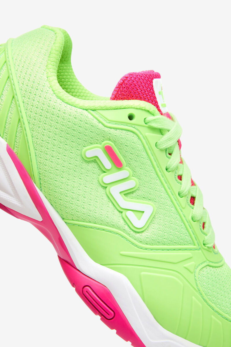 Green / White / Pink Women's Fila Wo Volley Zone Sport Shoes | qBuHsYj6nVr