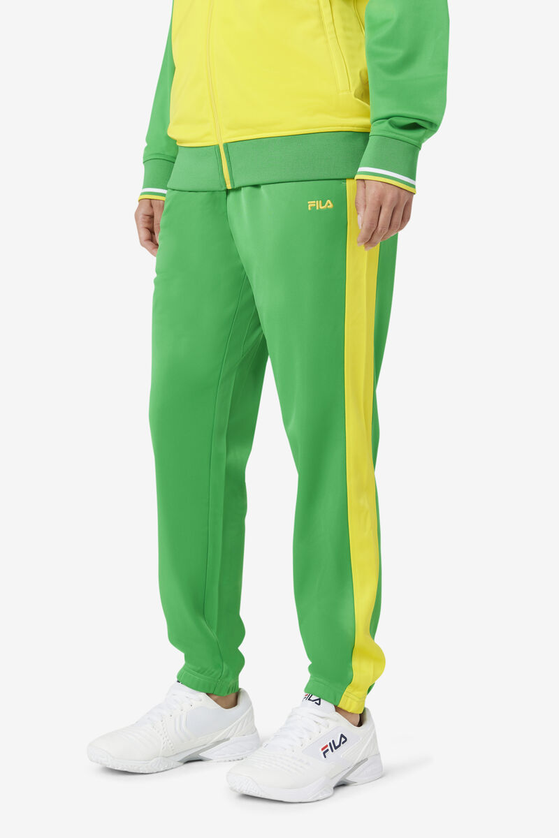 Green / Yellow Men's Fila Brazil Track Pant Tracksuits | Kap5YUlQpog