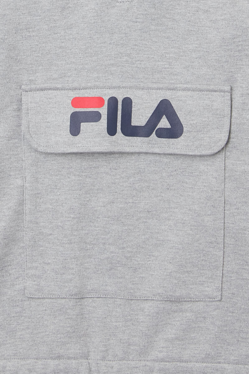 Grey Kids' Fila James Hoodie Hoodies | aMVsBed3UTZ