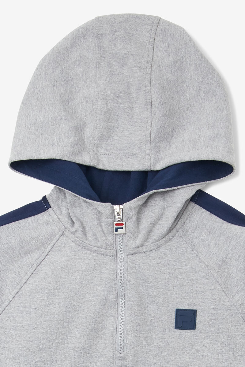 Grey Kids' Fila James Hoodie Hoodies | aMVsBed3UTZ